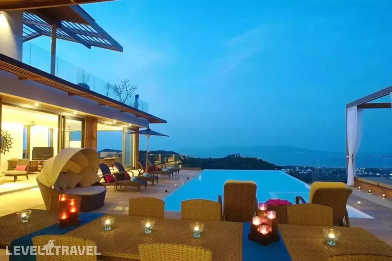 8 Bedroom Sea View Villa Blue overlooking Chaweng
