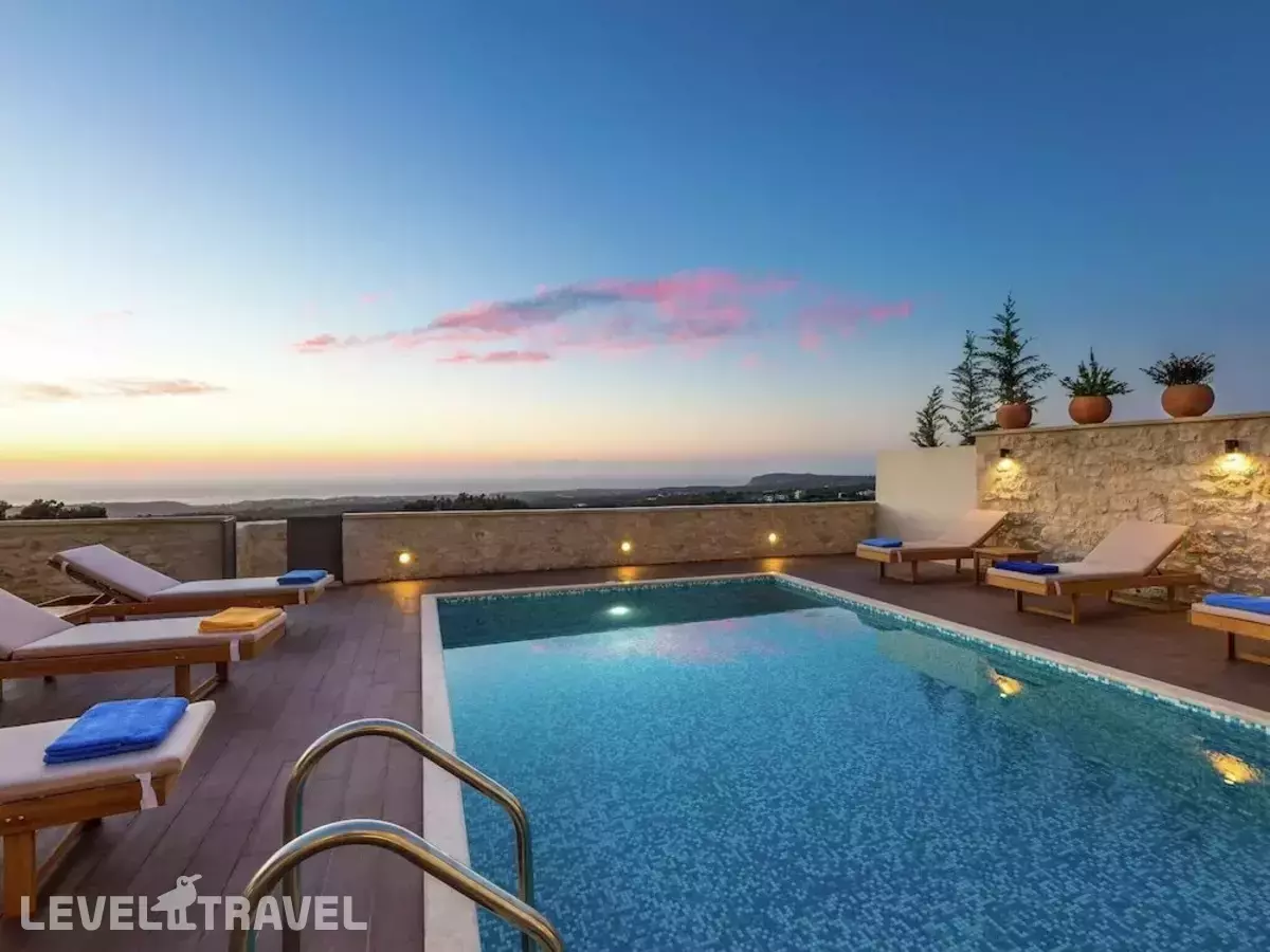 Villa With Private Pool Near Sea & Arkadi Monastery On Nw Coast