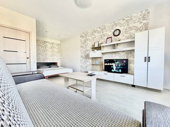 Большая Однокомнатная Квартира Сети "Panapartments" На Центральной Улице Города