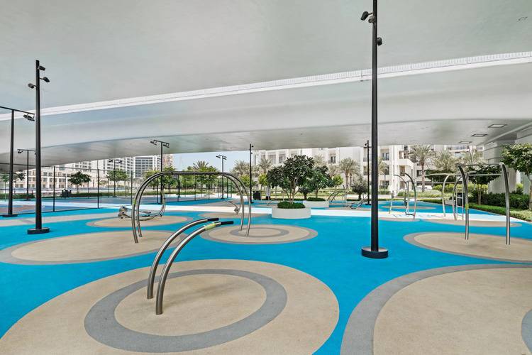 Pool Side View At Dubai Creek Harbour
