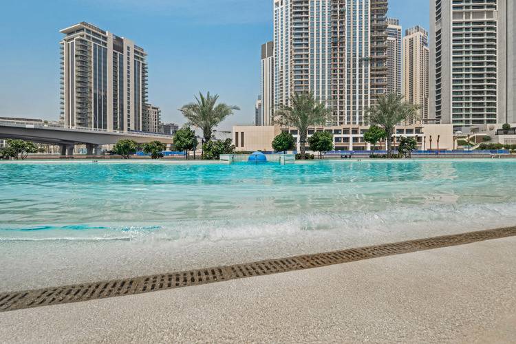 Pool Side View At Dubai Creek Harbour