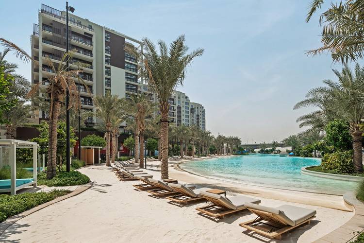 Pool Side View At Dubai Creek Harbour