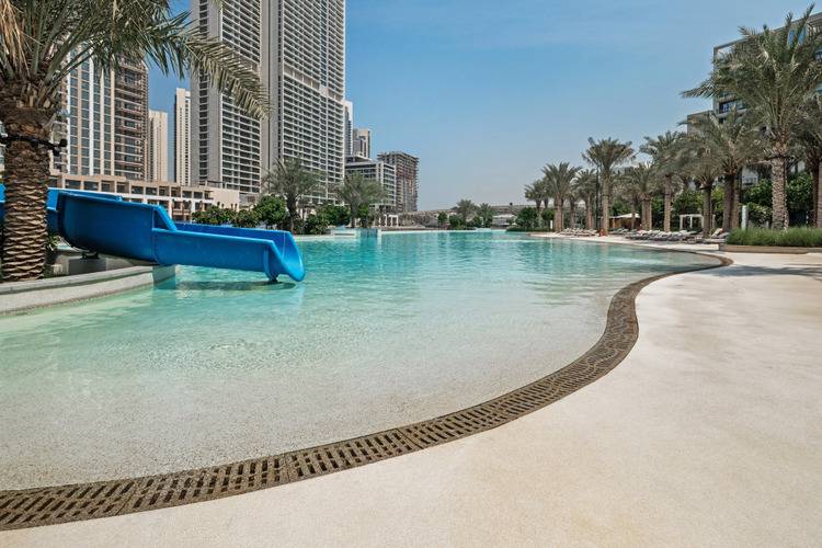 Pool Side View At Dubai Creek Harbour