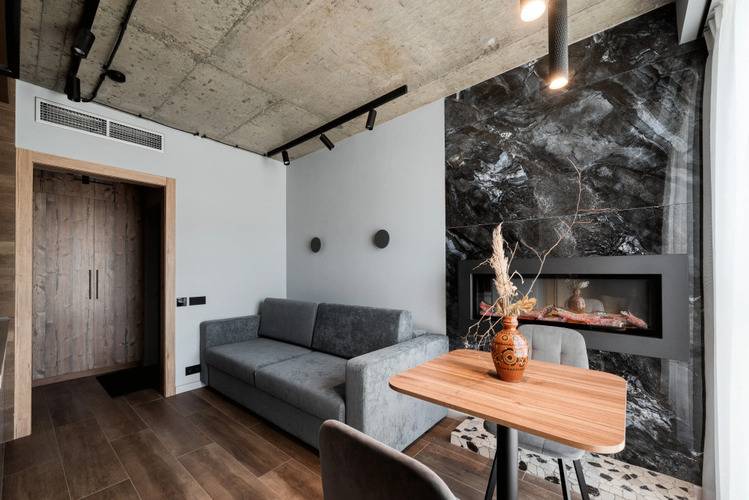 Апартаменты В Стиле Лофт Панорамные Окна Напротив Курорта Красная Поляна