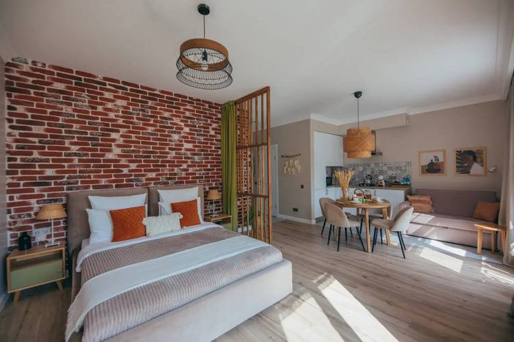 Апартаменты Boho Room В 100 Метрах От Моря