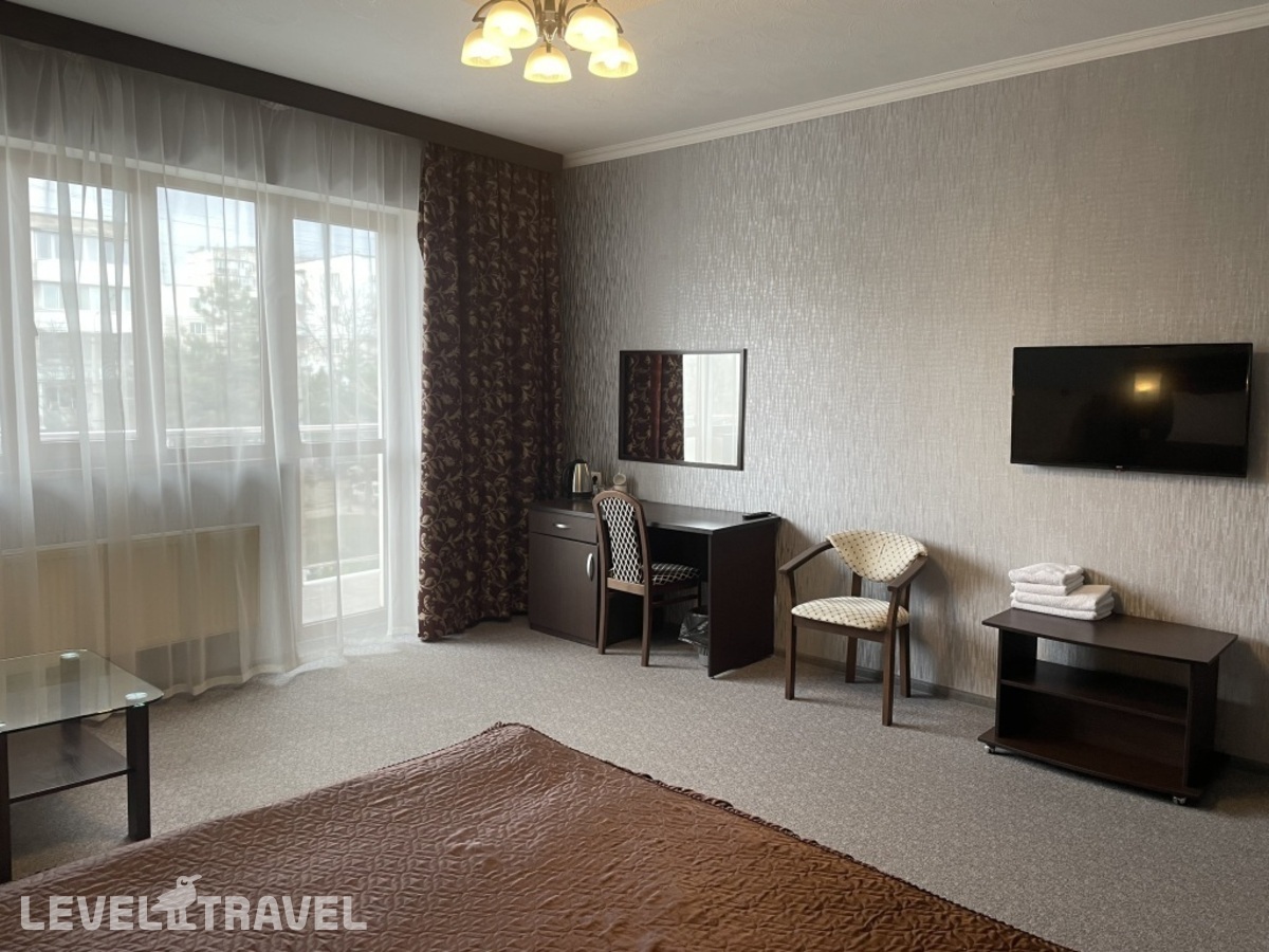 Двухместный номер Comfort с балконом и с видом на город двуспальная кровать — фото 3