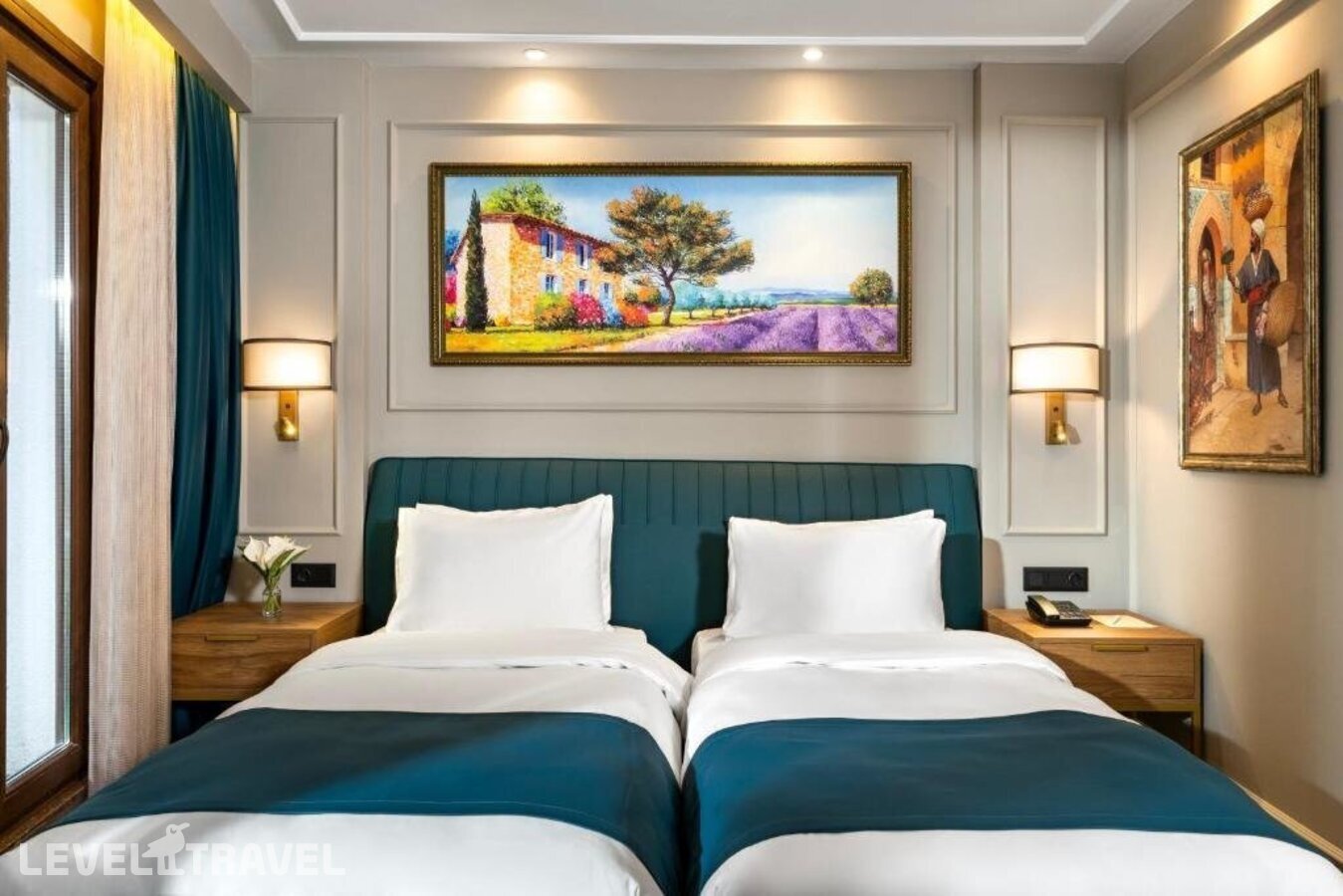 Двухместный номер Deluxe Цокольный этаж 2 отдельные кровати — фото 3