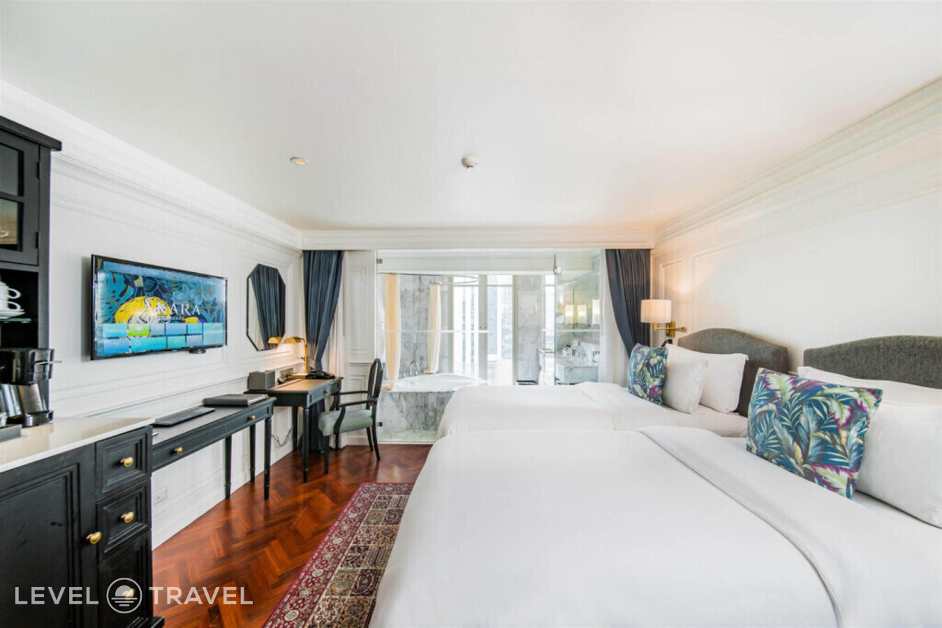 фотографии номера Двухместный Deluxe room Akara 2 отдельные кровати отеля Akara Hotel Bangkok в Таиланд(Бангкок) - фото №3