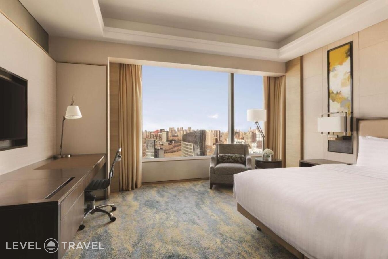 фотографии номера Двухместный номер Horizon Deluxe двуспальная кровать отеля Shangri-La Songbei, Harbin в Китай(Харбин) - фото №7