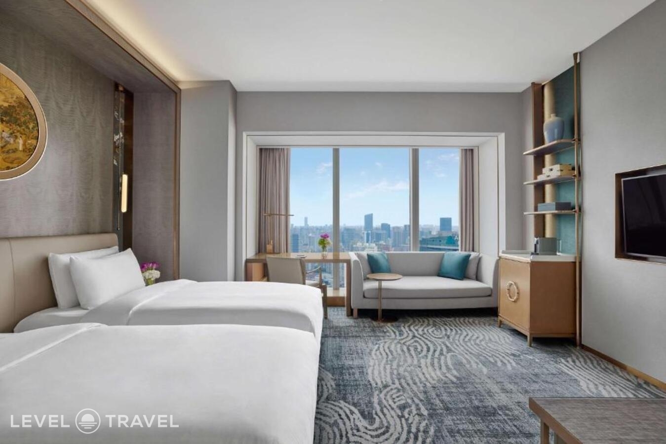 фотографии номера Двухместный номер High Floor Deluxe 2 отдельные кровати отеля Conrad Shanghai в Китай(Шанхай) - фото №1