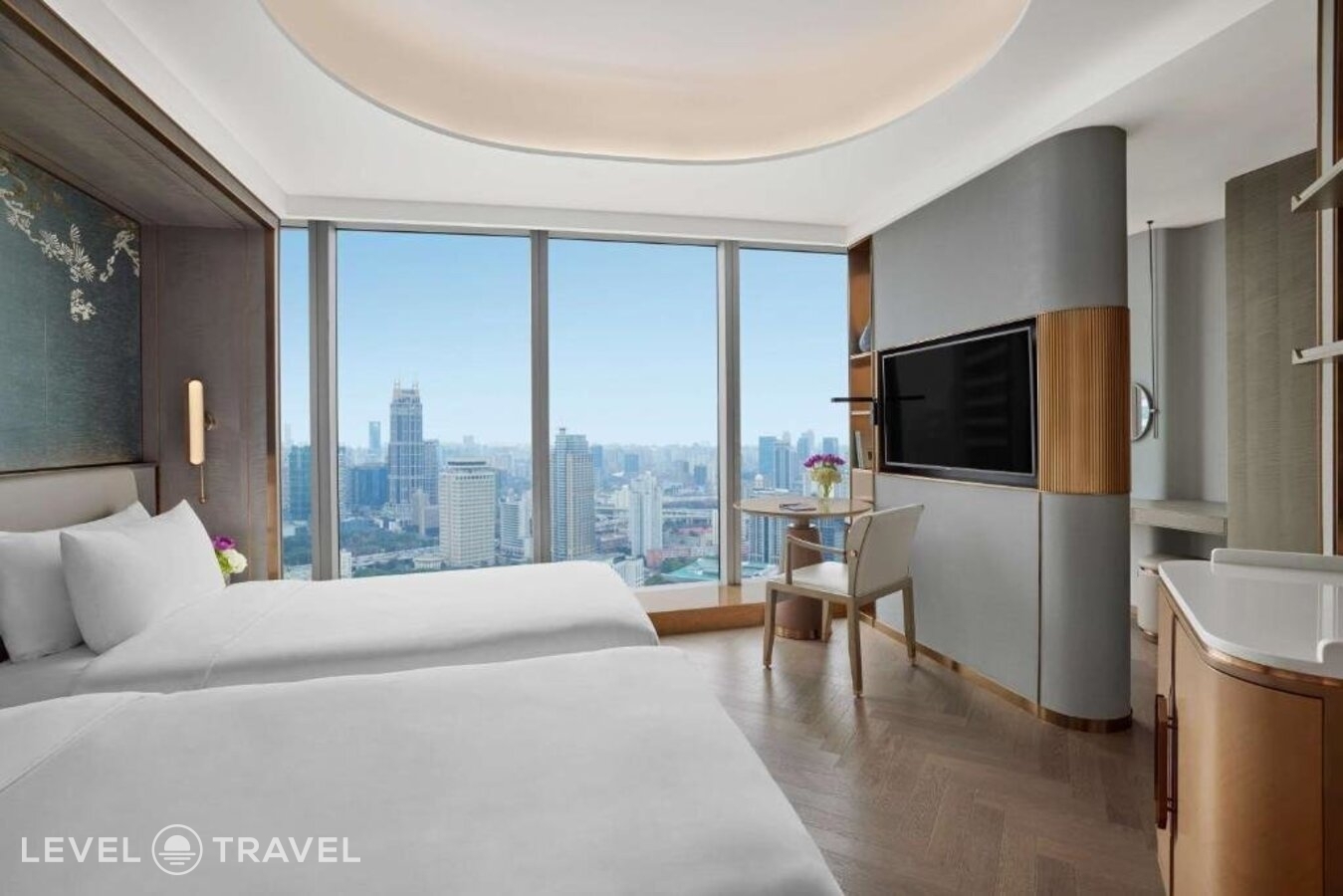 фотографии номера Двухместный номер High Floor Deluxe 2 отдельные кровати отеля Conrad Shanghai в Китай(Шанхай) - фото №2