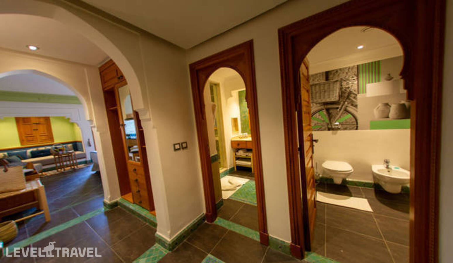 фотографии номера Двухместный люкс Premium with Pool and Atlas Mountains view двуспальная кровать отеля Jaal Riad Resort в Марокко(Марракеш) - фото №3
