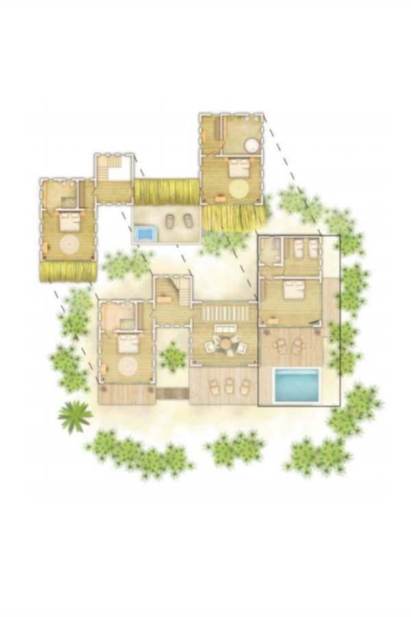 фотографии номера Семейный делюкс с бассейном отеля White Sand Luxury Villa в Танзания(Паже) - фото №2