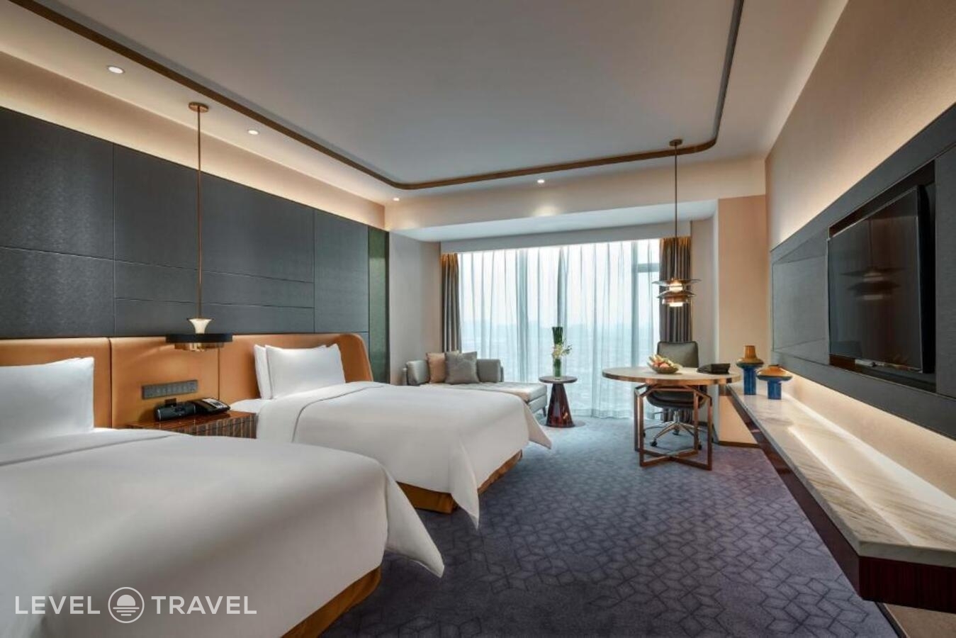 фотографии номера Двухместный клубный номер Deluxe 2 отдельные кровати отеля Primus Hotel Shanghai Hongqiao в Китай(Шанхай) - фото №4