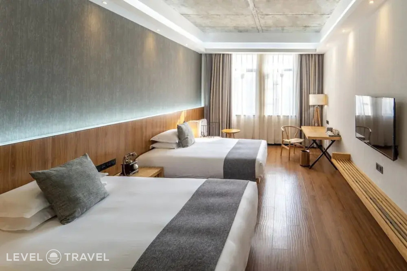 фотографии номера Семейный (две односпальные кровати) отеля Lin Yin Art Hotel Shanghai в Китай(Шанхай) - фото №6