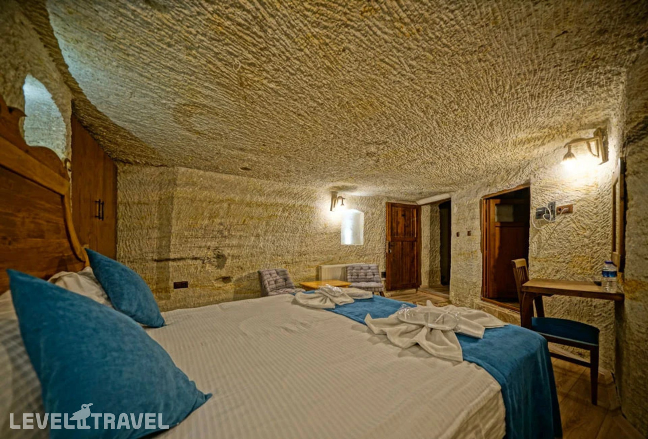 фотографии номера Двухместный номер Cave Standard двуспальная кровать отеля Cappa Cave Hotel в Турция(Гёреме) - фото №5