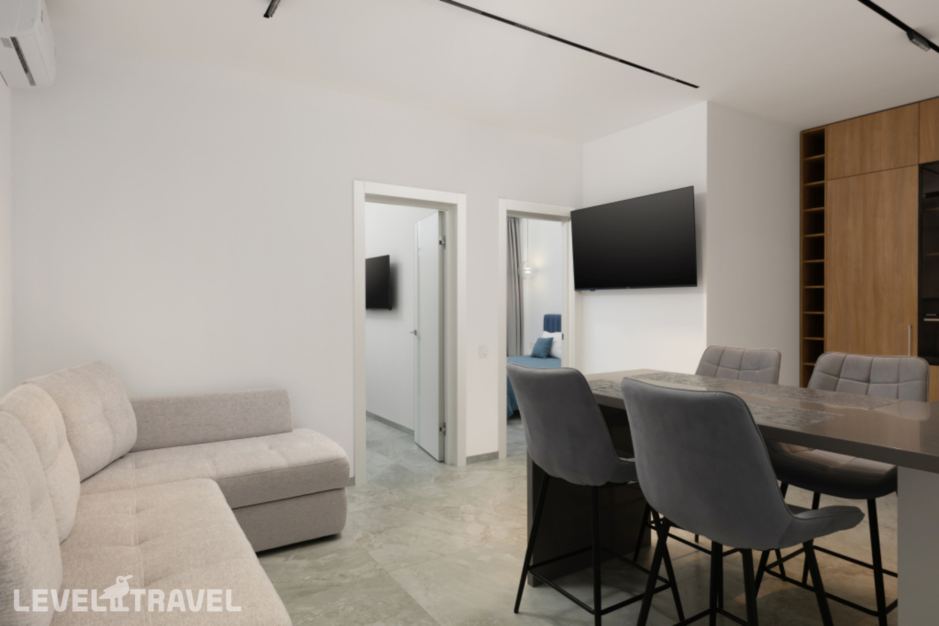Апартаменты Comfort с 2 комнатами с балконом и с видом на город — фото 3