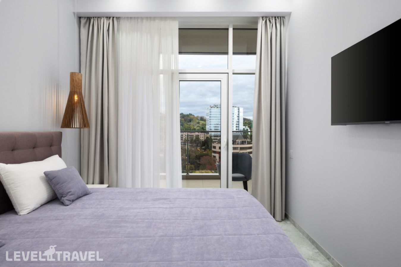 Апартаменты Comfort с 2 комнатами с балконом и с видом на город — фото 8