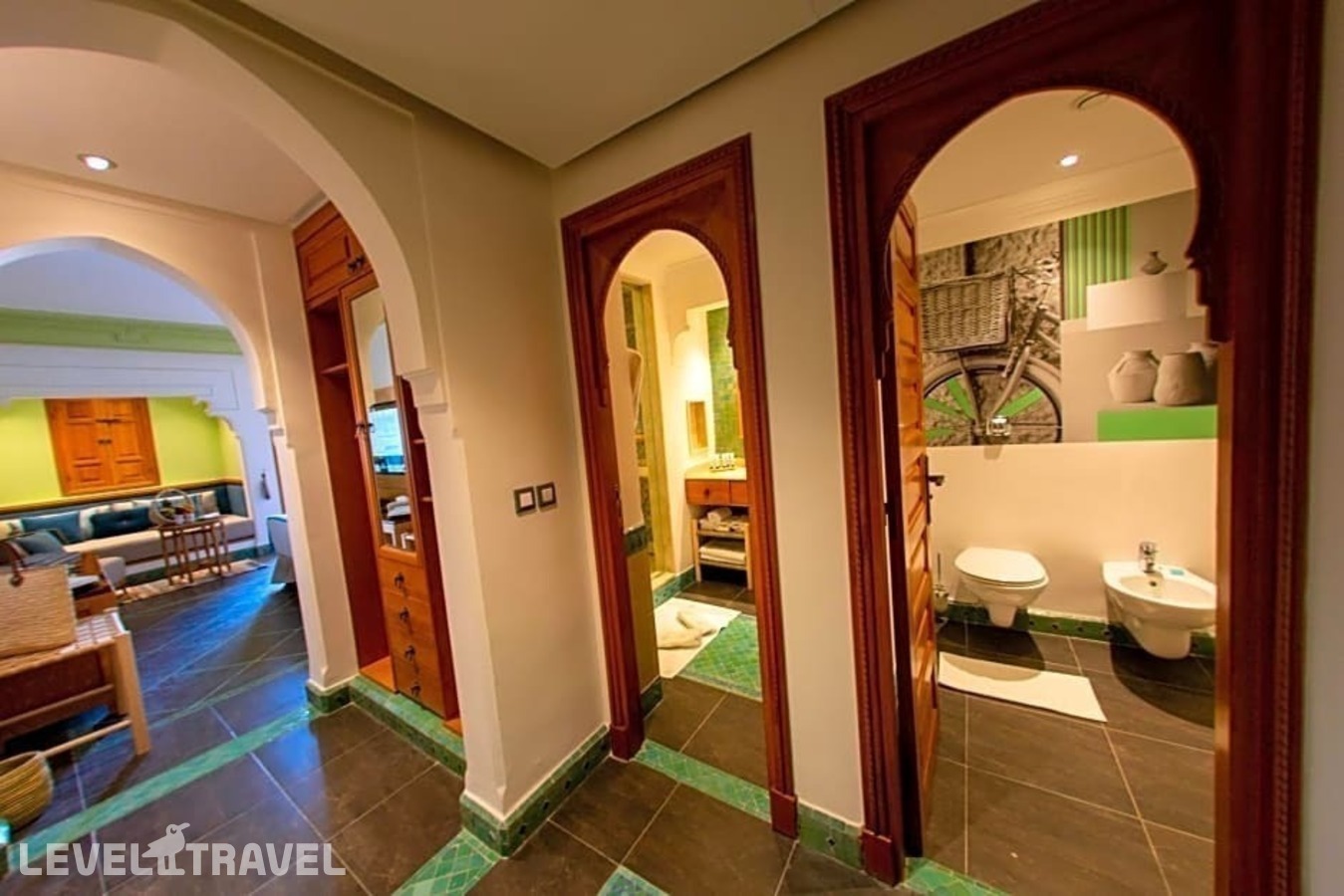 фотографии номера Номер Deluxe с балконом и с видом на бассейн отеля Jaal Riad Resort в Марокко(Марракеш) - фото №6