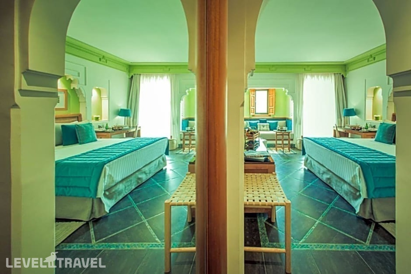 фотографии номера Номер Deluxe с балконом и с видом на бассейн отеля Jaal Riad Resort в Марокко(Марракеш) - фото №2