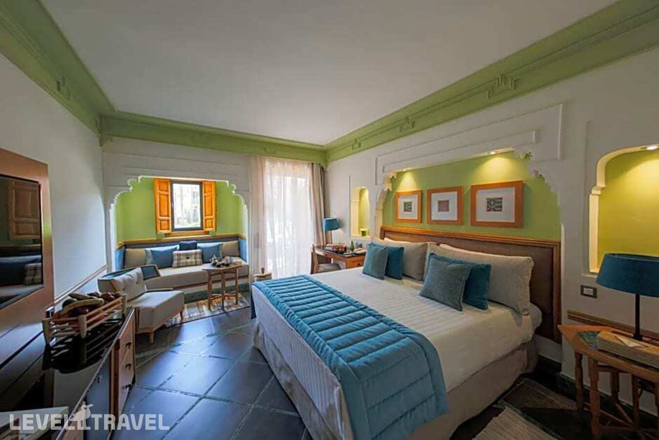 фотографии номера Номер Deluxe с балконом и с видом на бассейн отеля Jaal Riad Resort в Марокко(Марракеш) - фото №1