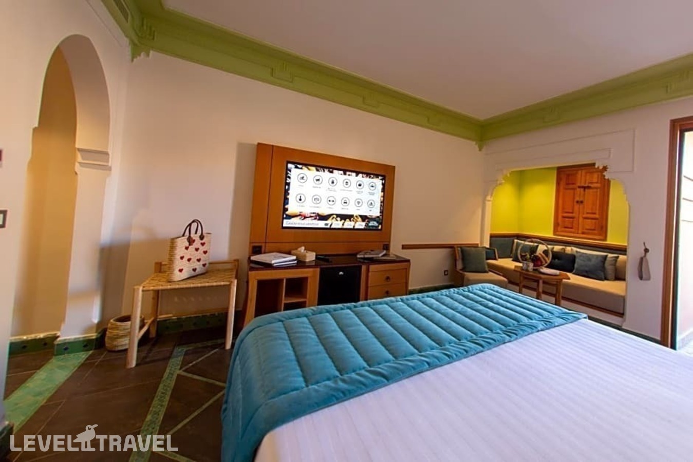 фотографии номера Номер Deluxe с балконом и с видом на бассейн отеля Jaal Riad Resort в Марокко(Марракеш) - фото №4