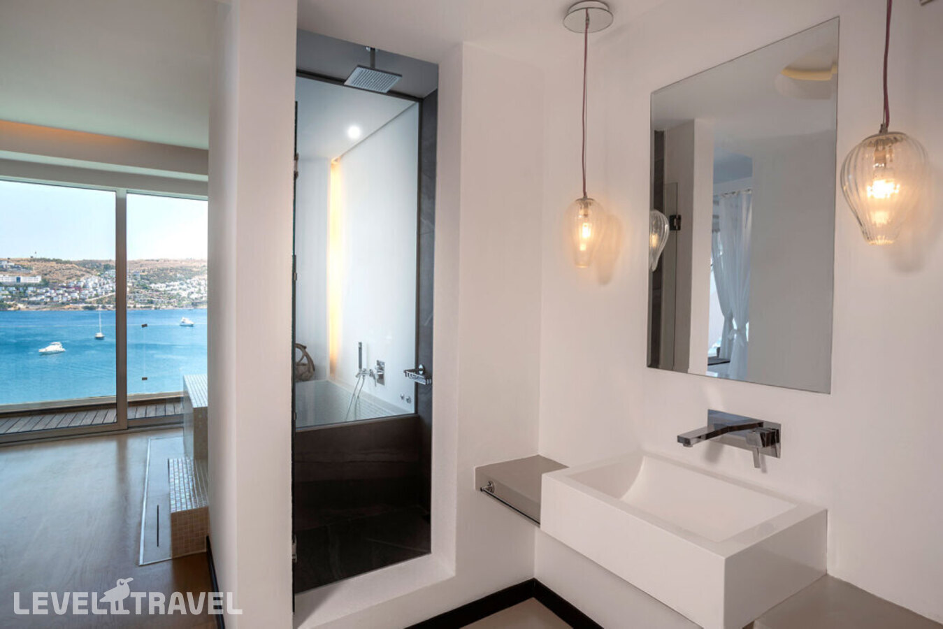 фотографии номера Двухместный люкс Panorama двуспальная кровать отеля Cape Beach Resort Bodrum в Турция(Гюндоган) - фото №3