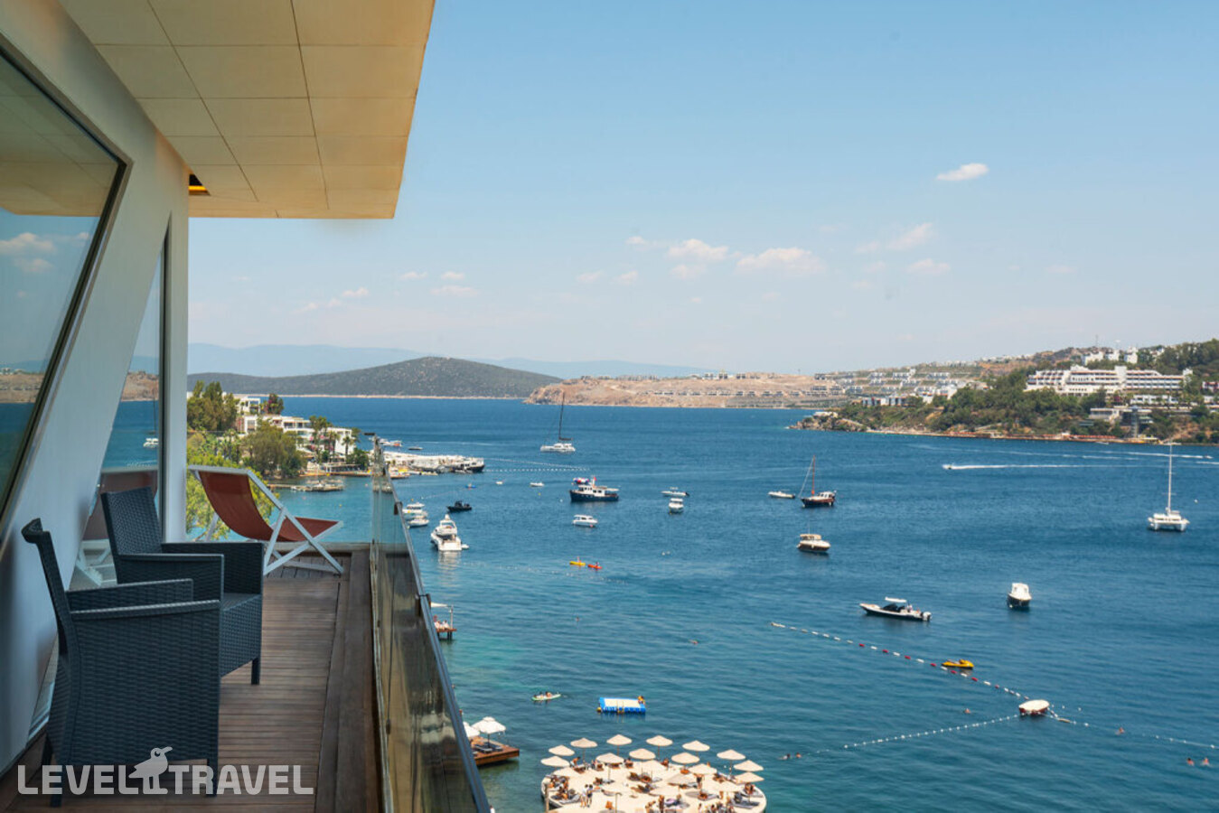 фотографии номера Двухместный люкс Panorama двуспальная кровать отеля Cape Beach Resort Bodrum в Турция(Гюндоган) - фото №4