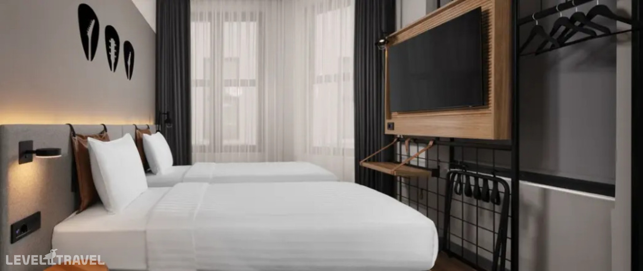 Двухместный номер Moxy 2 отдельные кровати — фото 2