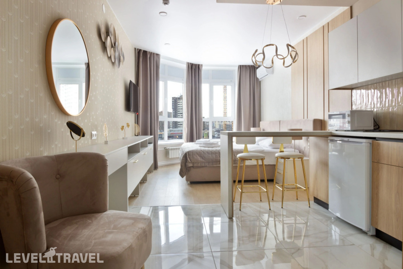 фотографии номера Студия делюкс отеля Karat Apart (Карат Апарт) Апарт-Отель в Россия(Красноярск) - фото №1
