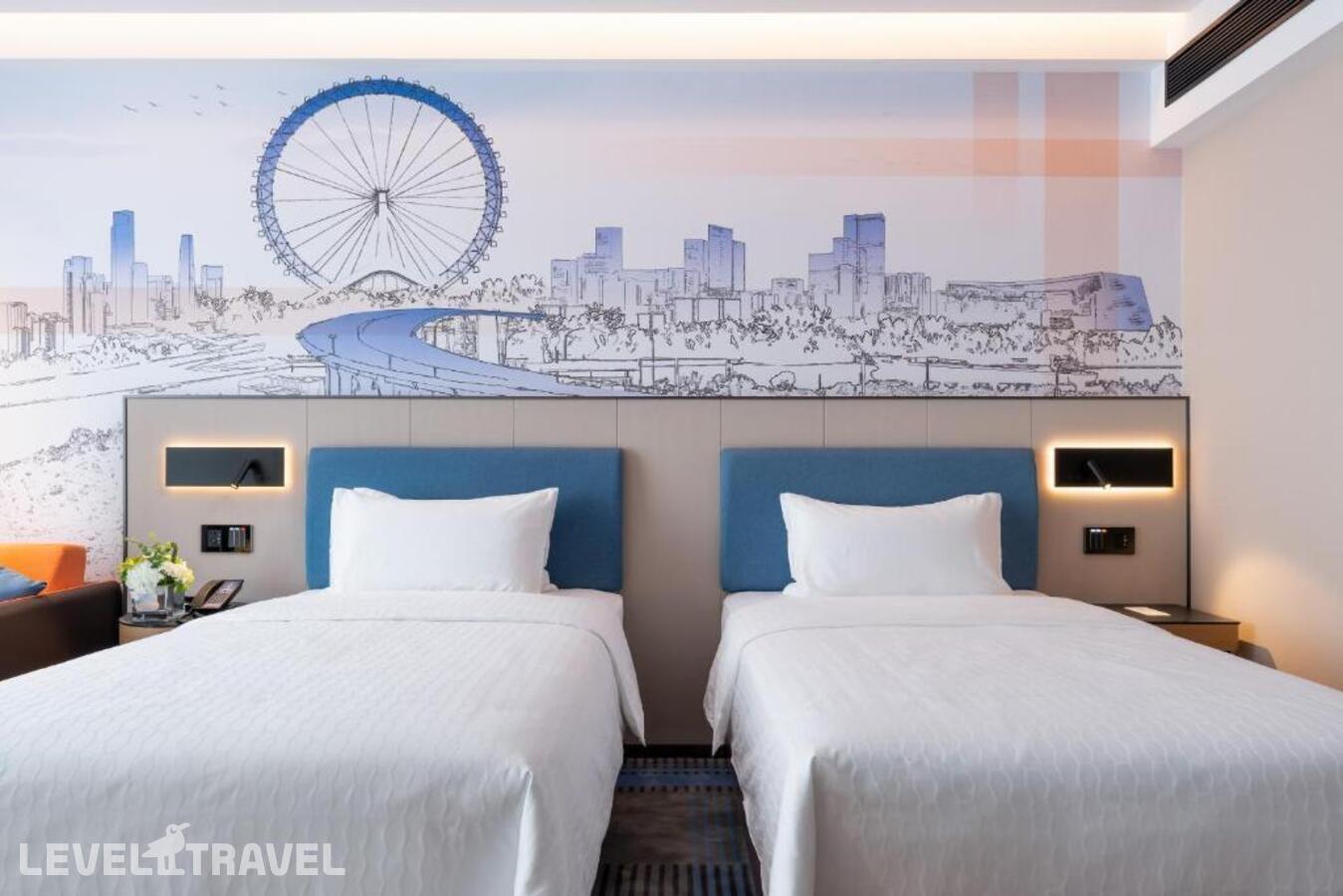фотографии номера Улучшенный (две односпальные кровати) отеля Hampton By Hilton Guangzhou Jinshazhou в Китай(Гуанчжоу) - фото №2