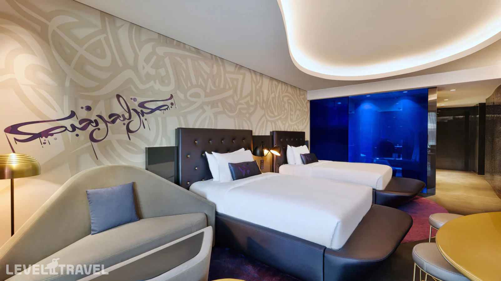 фотографии номера Люкс Cozy (2 спальни) отеля W Dubai The Palm Hotel в ОАЭ(Дубай Пальма) - фото №1