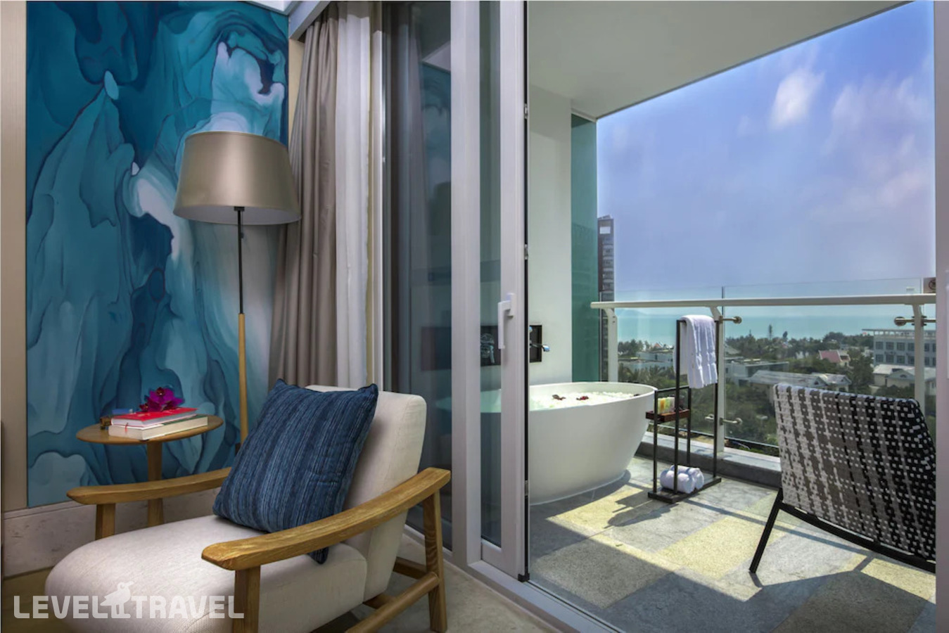 фотографии номера Делюкс с видом на океан (две односпальные кровати) отеля Wyndham Sanya Bay в Китай(Санья) - фото №4