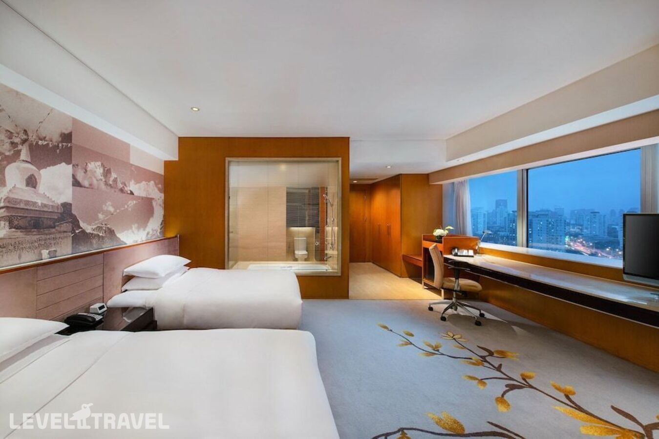 фотографии номера Премиум с видом на город (две односпальные кровати) отеля Crowne Plaza Beijing Sun Palace в Китай(Пекин) - фото №3
