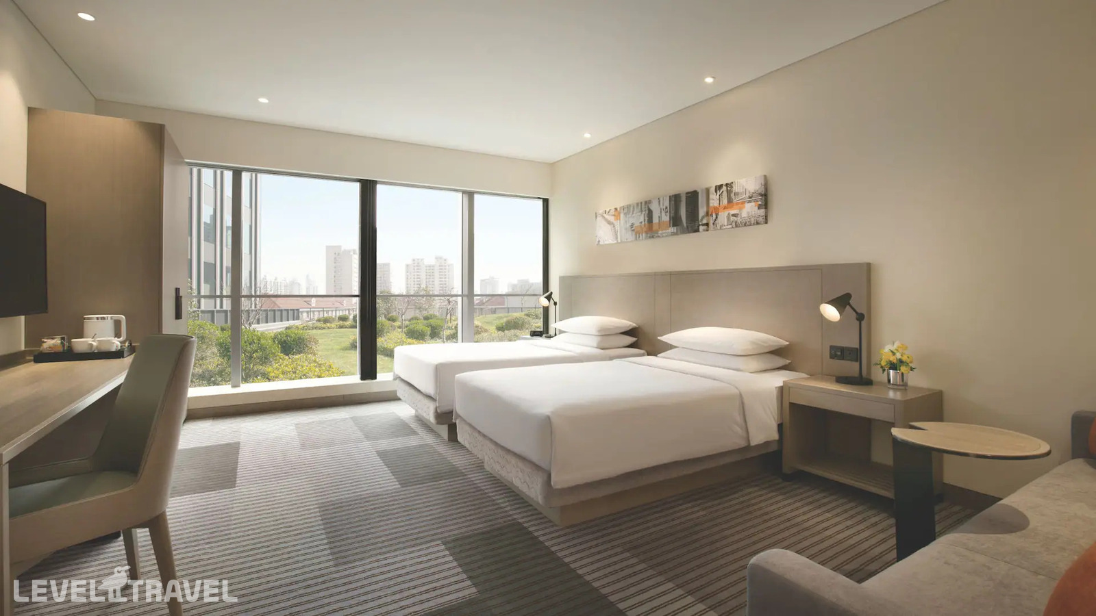 фотографии номера Стандартный с видом на сад (две односпальные кровати) отеля Hyatt Place Shanghai Tianshan Plaza в Китай(Шанхай) - фото №1