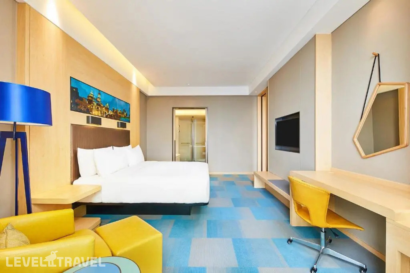 фотографии номера Двухместный номер High Floor двуспальная кровать отеля Aloft Shanghai Zhangjiang Haike в Китай(Шанхай) - фото №1