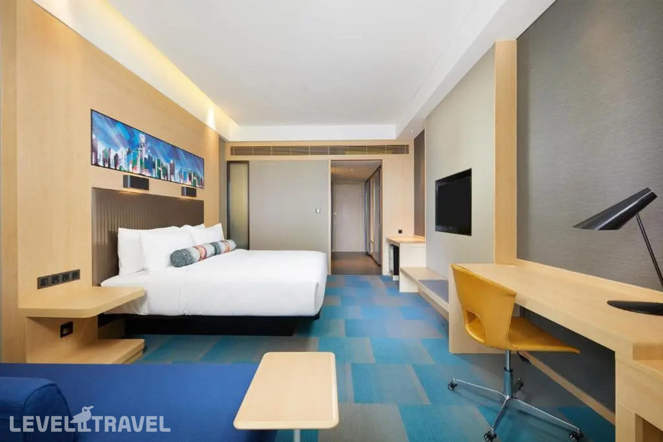 фотографии номера Двухместный номер High Floor двуспальная кровать отеля Aloft Shanghai Zhangjiang Haike в Китай(Шанхай) - фото №2