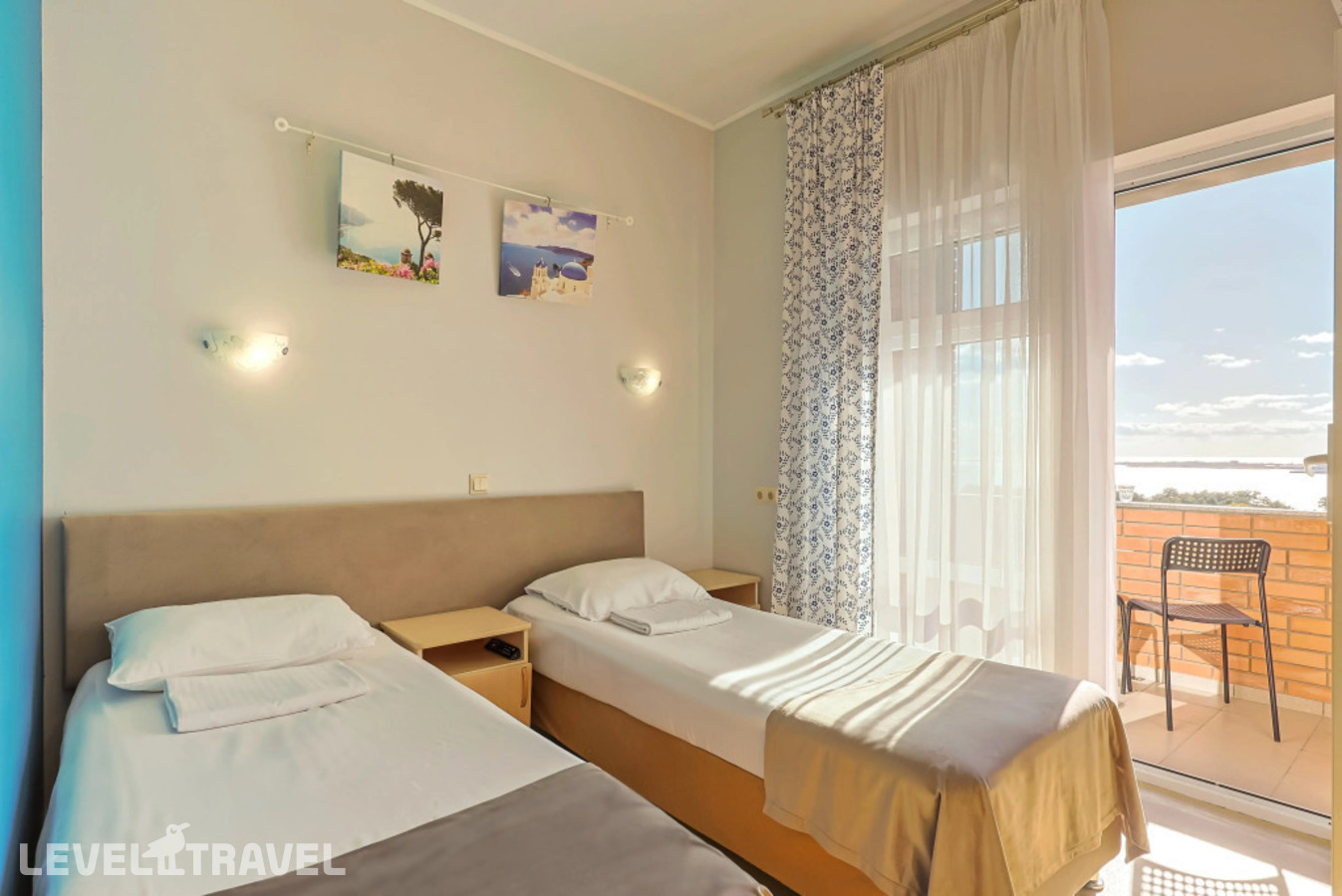 Двухместный номер Comfort с балконом и с видом на море 2 отдельные кровати — фото 2