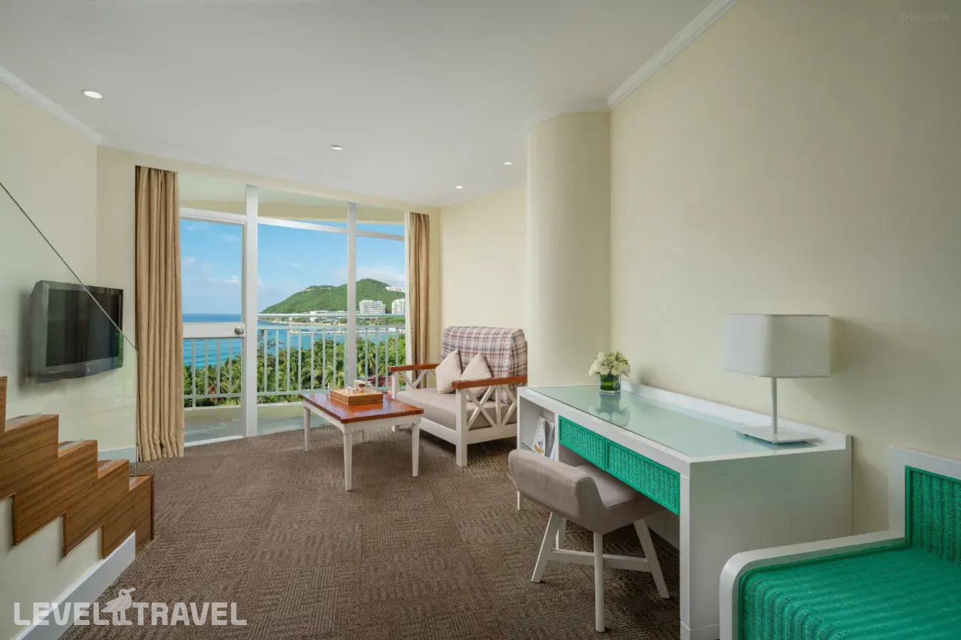 фотографии номера Двухуровневый улучшенный Люкс с видом на море отеля Sunshine Resort Intime Sanya в Китай(Дадунхай Бэй) - фото №3