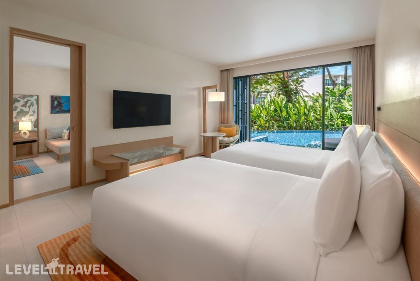 фотографии номера Люкс с доступом к бассейну (2 спальни) отеля Le Meridien Phuket Maikhao Beach Resort (Ex. Holiday Inn Resort Phuket Mai Khao Beach) в Таиланд(Май Као Бич) - фото №1