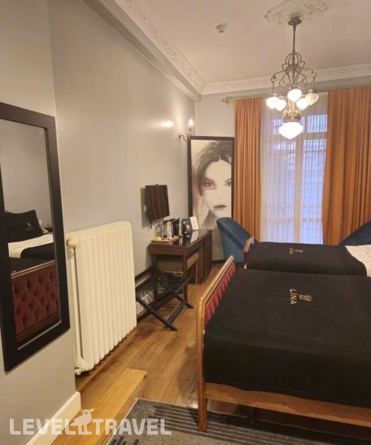фотографии номера Номер Design (две односпальные кровати) отеля Lina Hotel Taksim Pera (Ex. Walton Hotels Taksim Pera) в Турция(Бейоглу) - фото №2