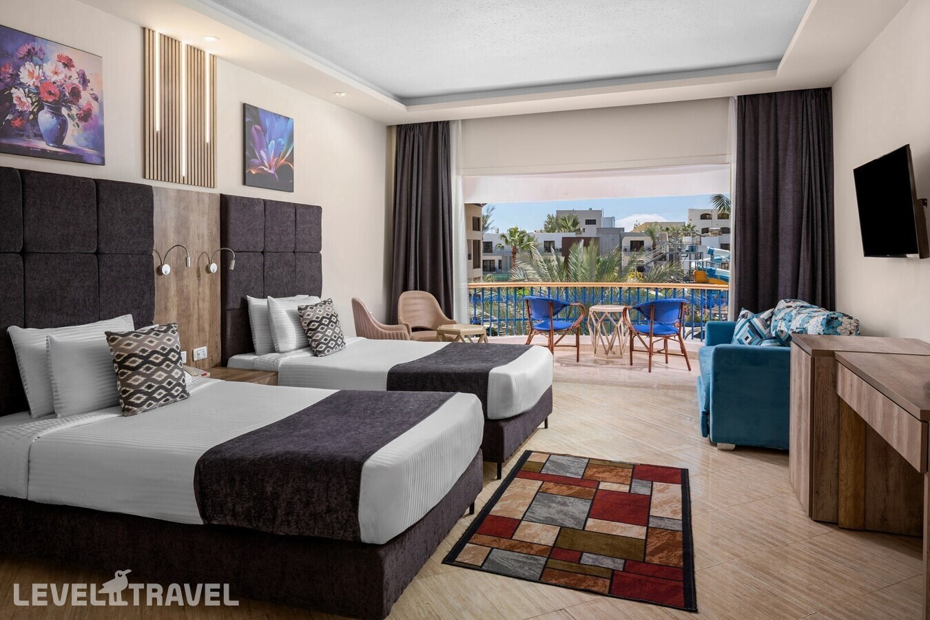 фотографии номера Улучшенный с видом на бассейн/боковым на море отеля Seagull Beach Resort в Египет(Хургада (город)) - фото №3
