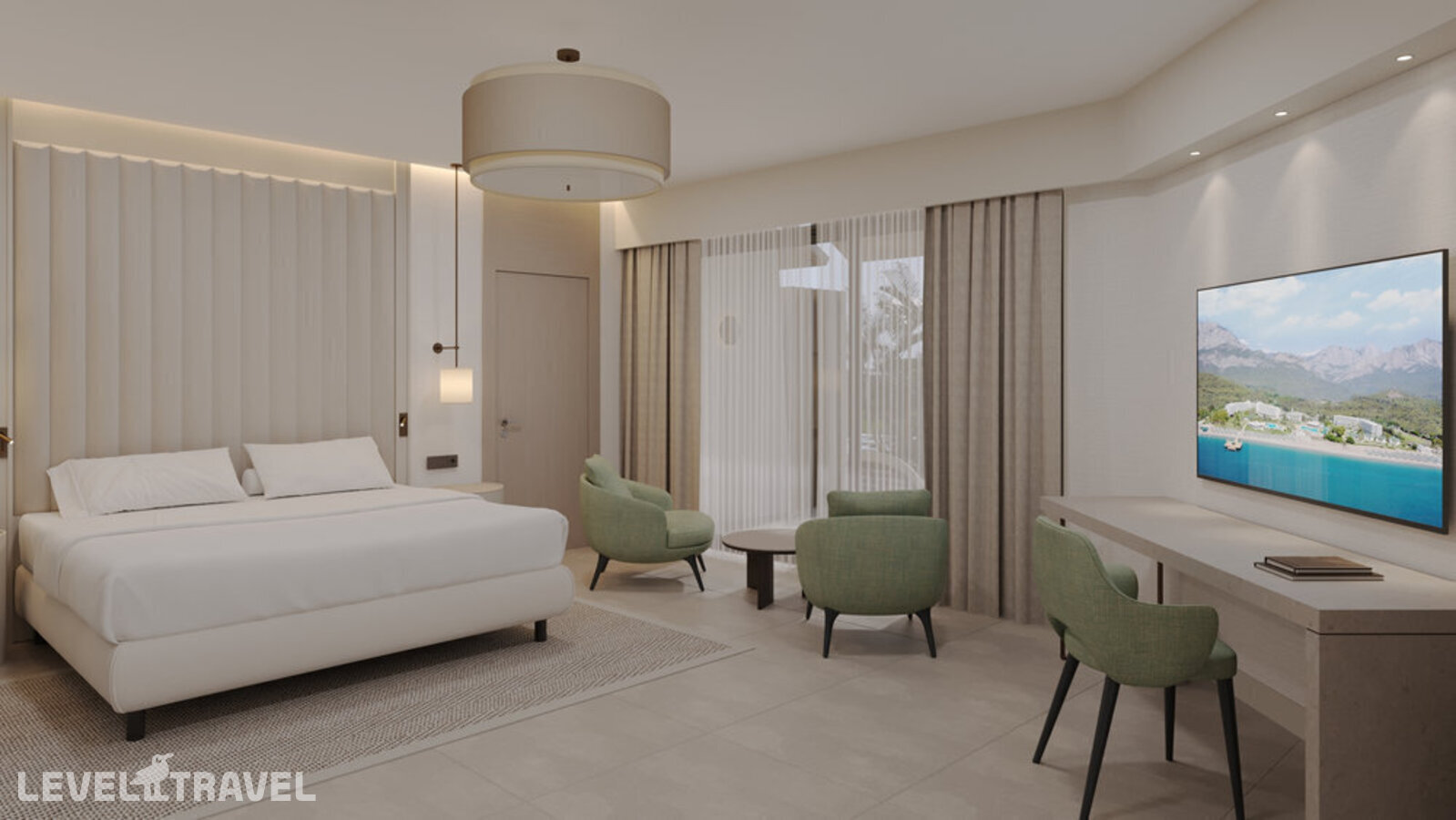 фотографии номера Улучшенный угловой люкс (здание у парка) отеля Mirage Park Resort (Ex. Majesty Mirage Park Resort) в Турция(Гёйнюк) - фото №1