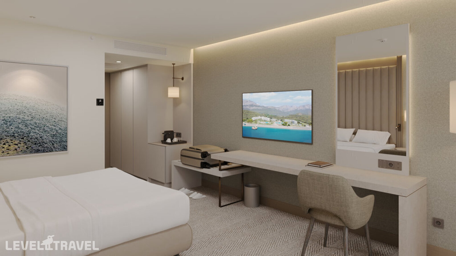 фотографии номера Номер Skyline с видом на море (главное здание) отеля Mirage Park Resort (Ex. Majesty Mirage Park Resort) в Турция(Гёйнюк) - фото №3