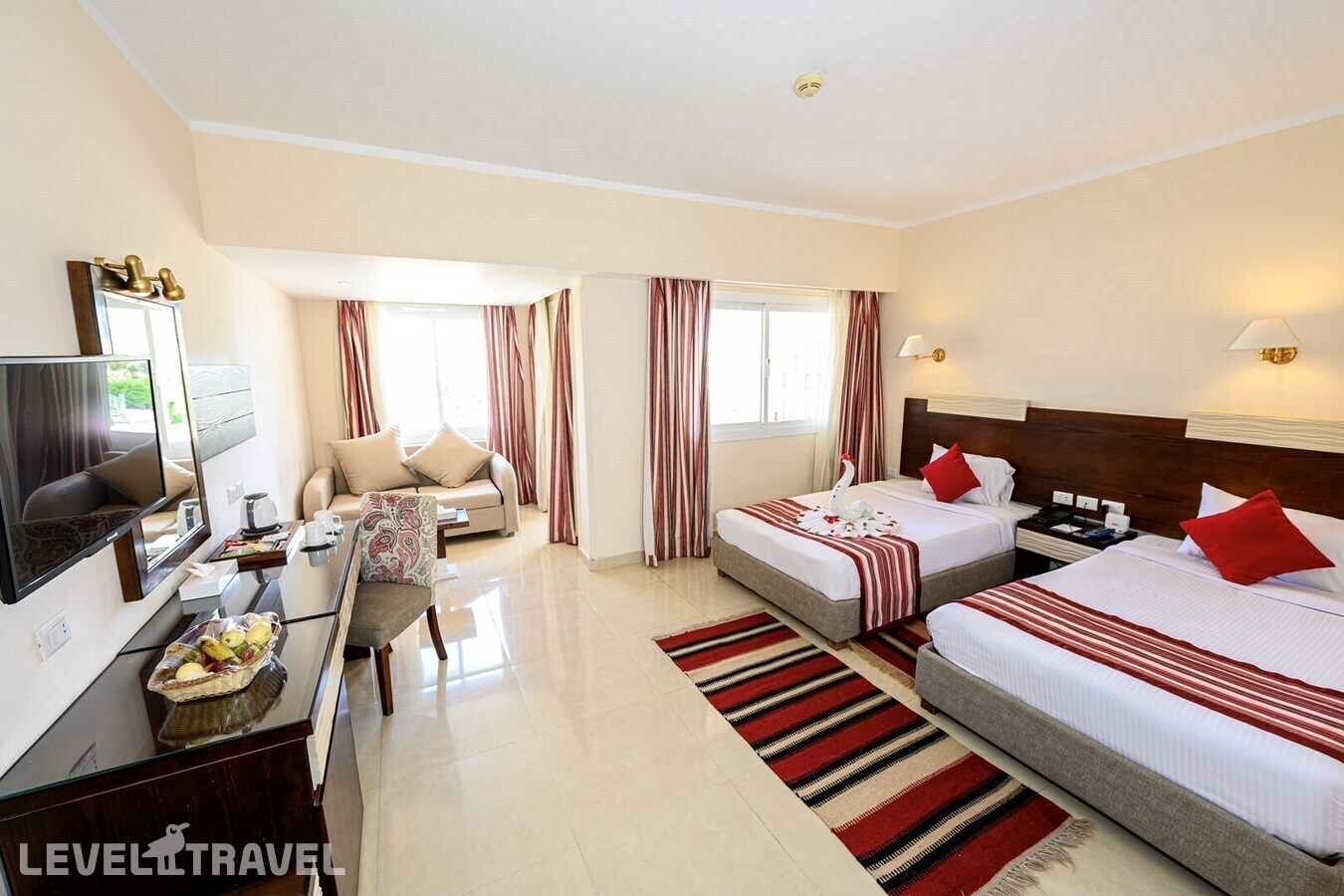 фотографии номера Делюкс с видом на сад отеля Golden Beach Resort (Ex. Movie Gate Hurghada) в Египет(Хургада (город)) - фото №1