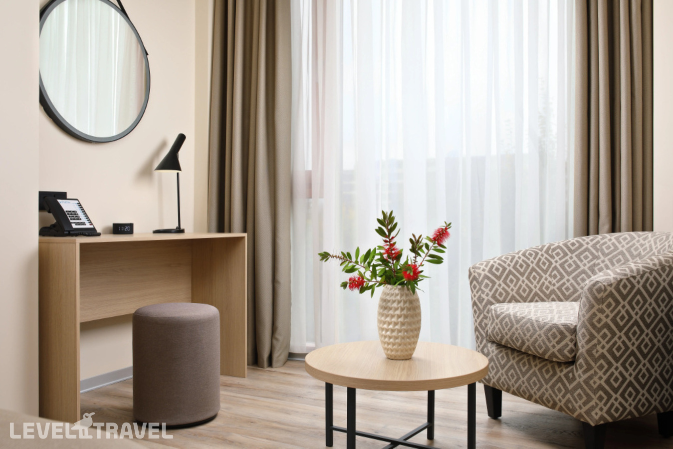фотографии номера Двухместный номер Стандарт Плюс с красивым видом из окна (двуспальная кровать) отеля Санаторий Русь в Россия(Ессентуки) - фото №3