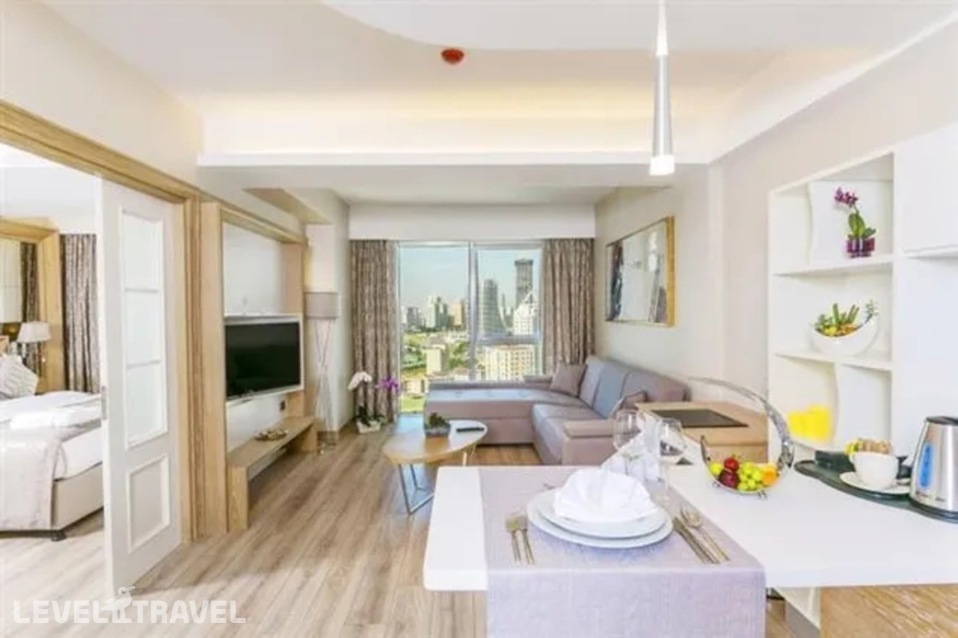 фотографии номера Люкс Panaromic 1+1 Comfort отеля Bof Hotels Ceo Suites Atasehir в Турция(Аташехир) - фото №3