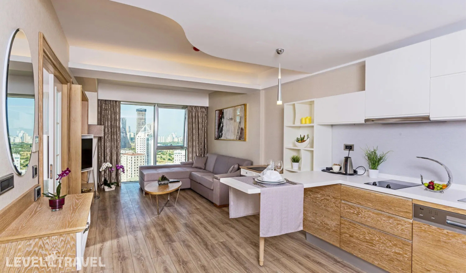 фотографии номера Люкс Panaromic 1+1 Deluxe отеля Bof Hotels Ceo Suites Atasehir в Турция(Аташехир) - фото №2