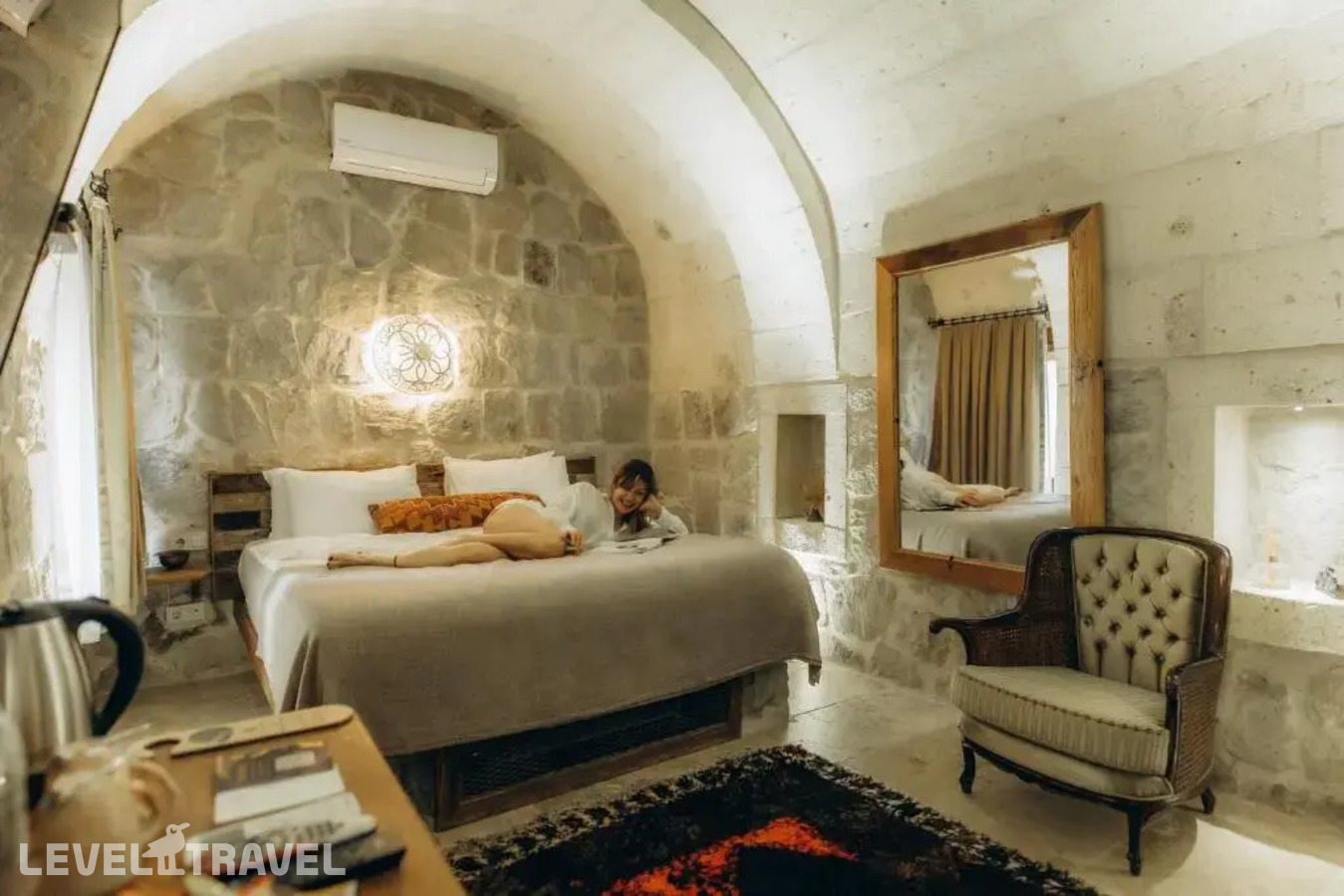 фотографии номера Двухместный номер Superior Cave 101 (двуспальная кровать) отеля Doda Artisanal Cave в Турция(Ортахисар) - фото №1