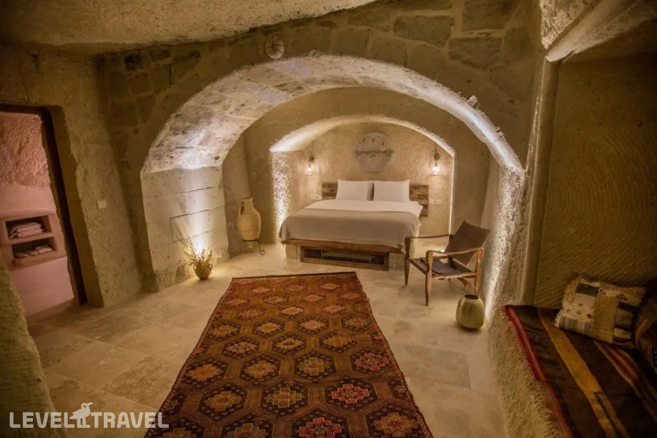 фотографии номера Двухместный люкс King Cave с бассейном 102 (двуспальная кровать) отеля Doda Artisanal Cave в Турция(Ортахисар) - фото №2